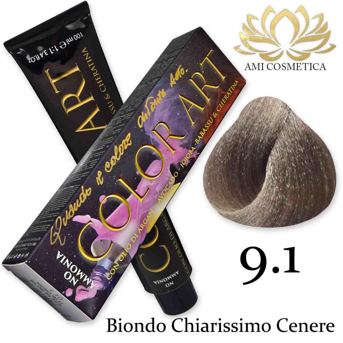 Wholesale Color art senza ammoniaca 100 ml 9.1 biondo chiarissimo cenere | Carsha