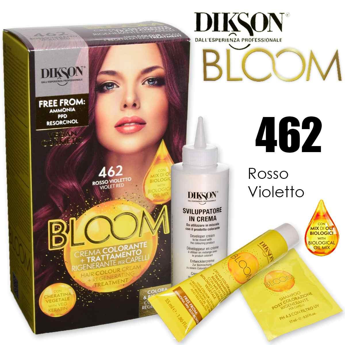 Dikson bloom crema colorante con cheratina 462 rosso violetto