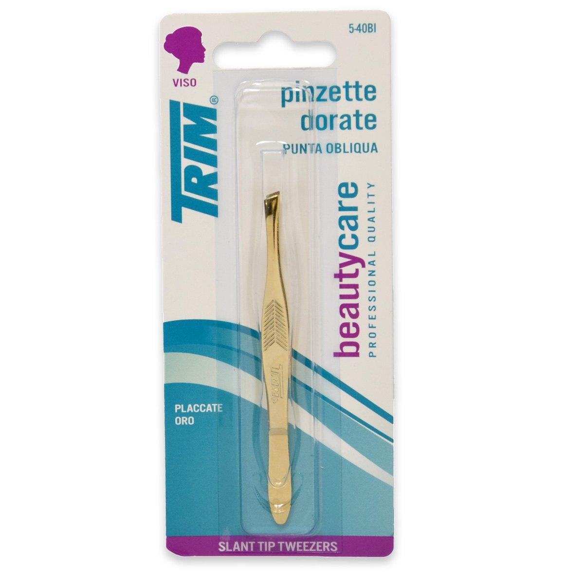 Wholesale Trim pinzette dorate punta obliqua | Carsha