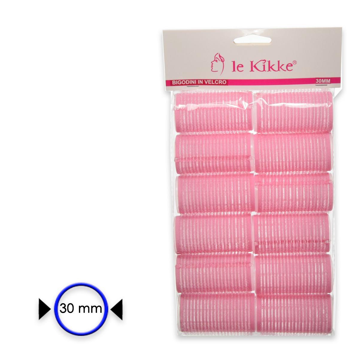 Le kikke bigodino velcro in busta 12 pezzi diam 3 cm
