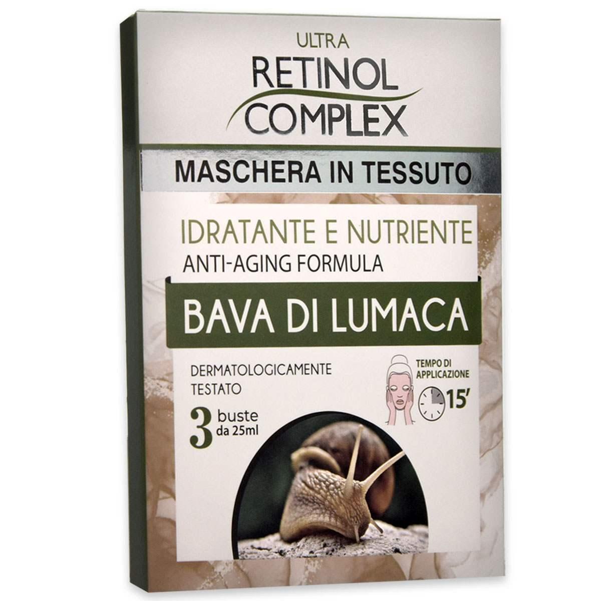Wholesale Retinol complex 3 maschere viso in tessuto bava di lumaca 25 ml | Carsha