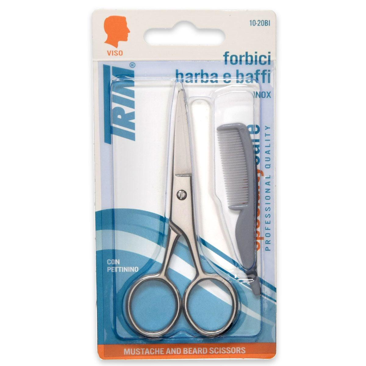 Wholesale Trim forbici barba e baffi inox con pettinino | Carsha