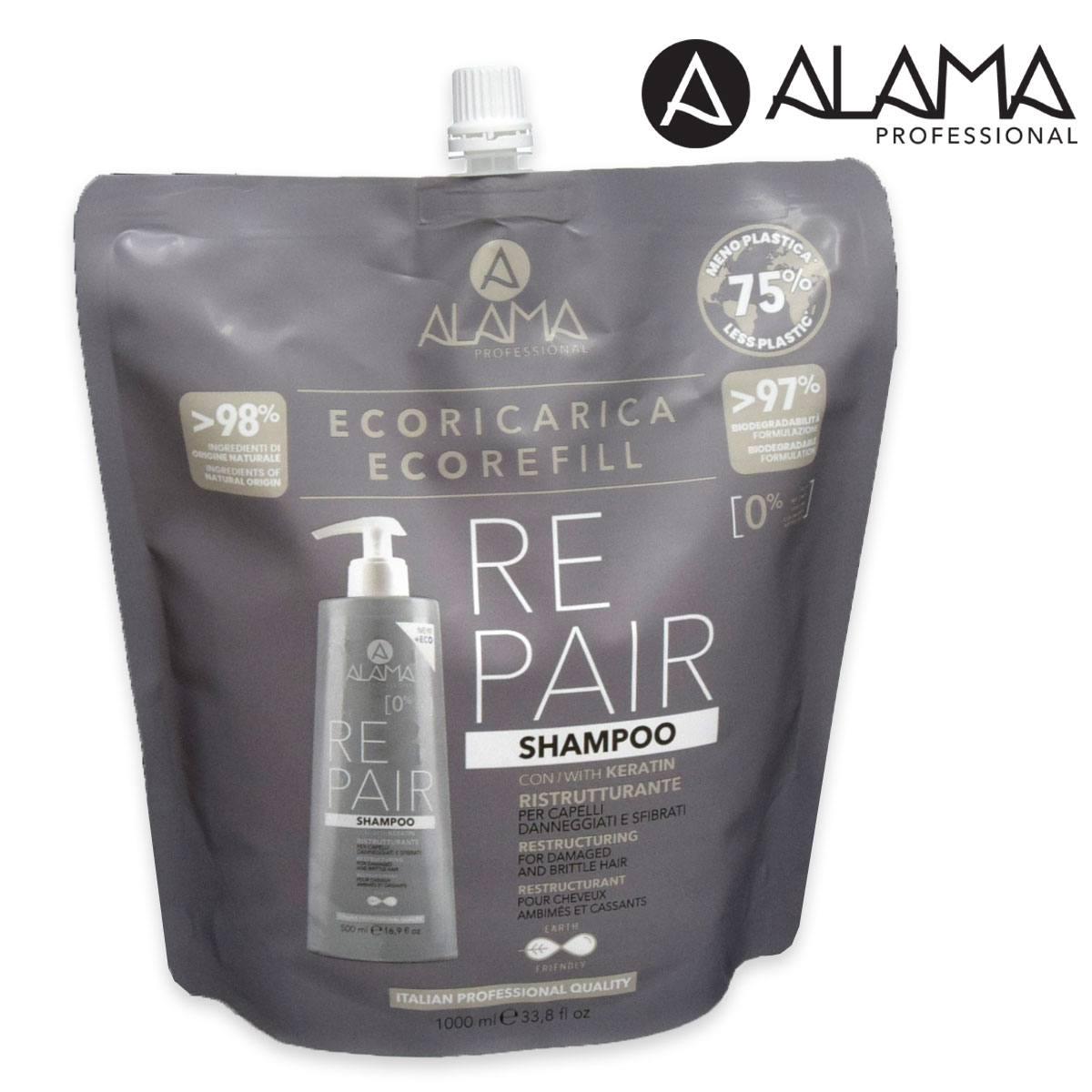 Wholesale Alama professional repair eco ricarica shampoo 1000 ml | Carsha