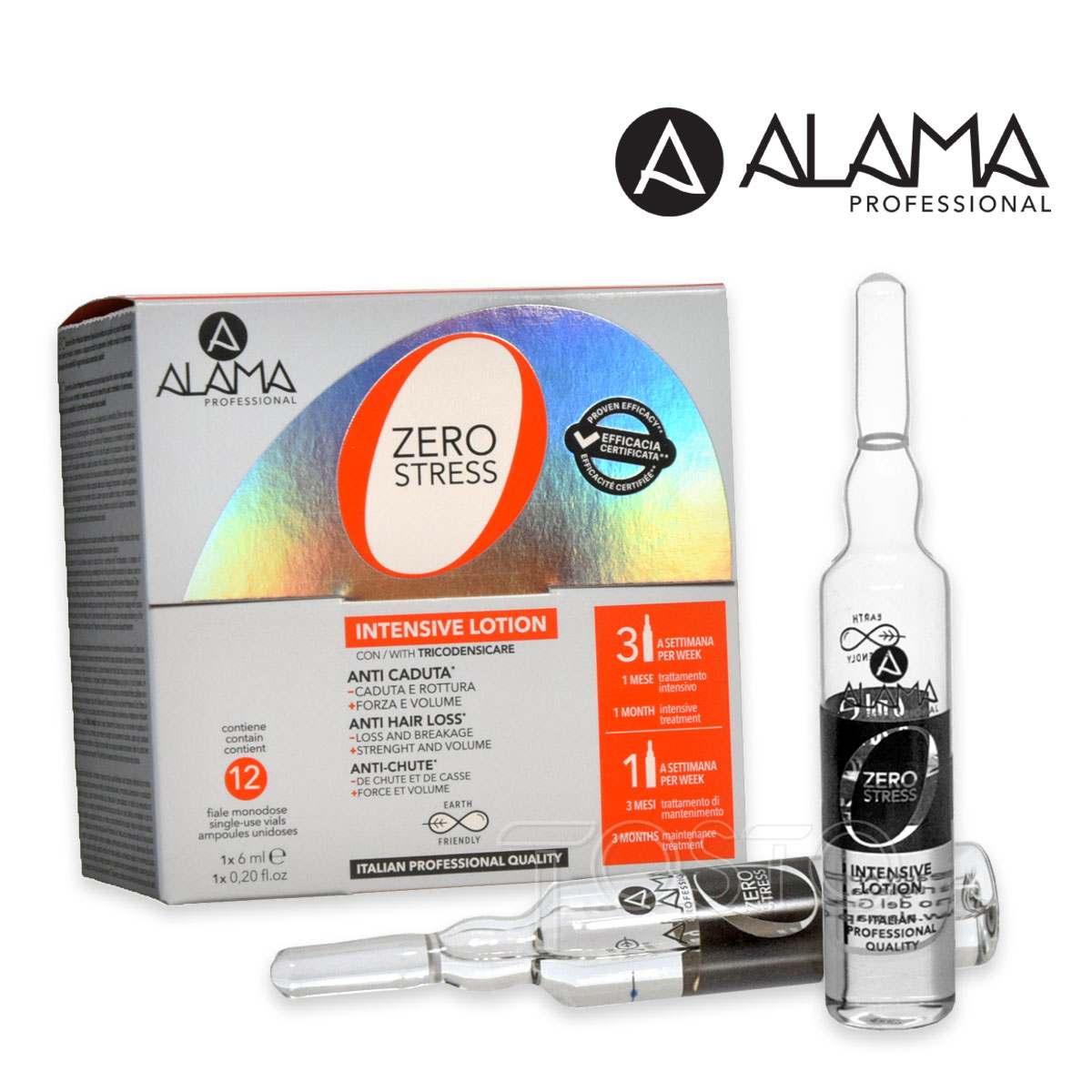 Alama professional zero stress fiale anticaduta per tutti i tipi di capelli 12 x 6 ml