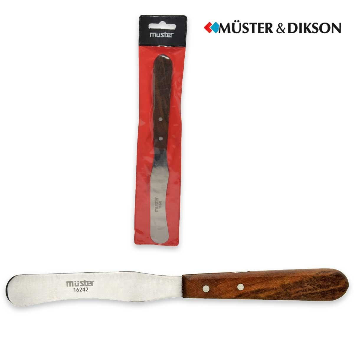 Muster Muster spatola x cera acciaio cm.22,5 lama curva - manico legno