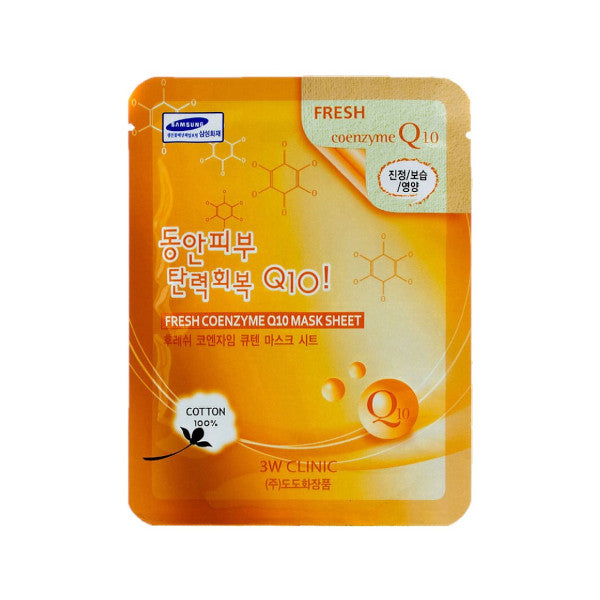 Wholesale 3W Clinic - Fresh Coenzyme Q10 Mask Sheet - 1pc | Carsha
