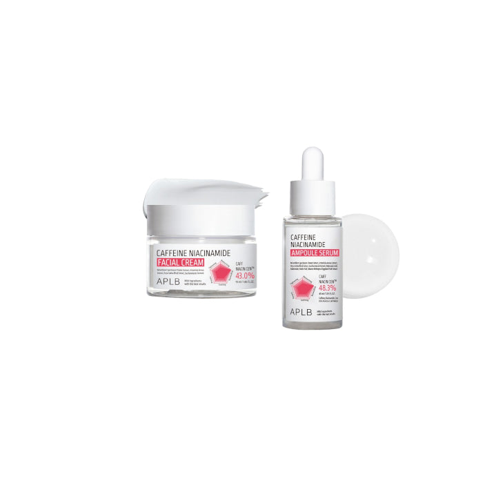 Wholesale APLB - Caffeine Niacinamide Ampoule Serum - 40ml & Facial Cream - 55ml Set | Carsha