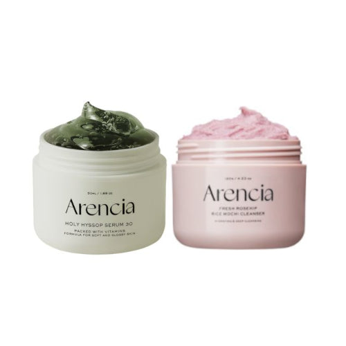 Wholesale Arencia - Fresh Royal Rosehip Rice Mochi Cleanser - 120g & Holy Hyssop Serum 30 - 50ml Set | Carsha