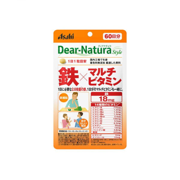 Wholesale Asahi - Dear Natura Style Iron X Multivitamin 60 Days Supply - 60 tablets | Carsha