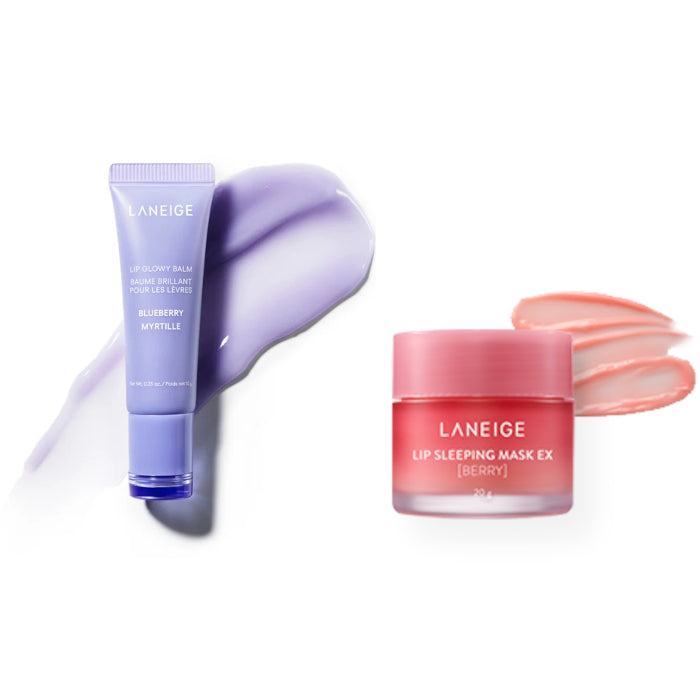 Wholesale LANEIGE - Lip Glowy Balm - 10g - Blueberry 1ea X Lip Sleeping Mask EX - 20g - Berry 1ea | Carsha
