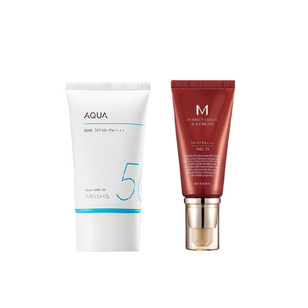Wholesale Missha Aqua Sun X M Perfect Cover BB cream # 21 Set | Carsha