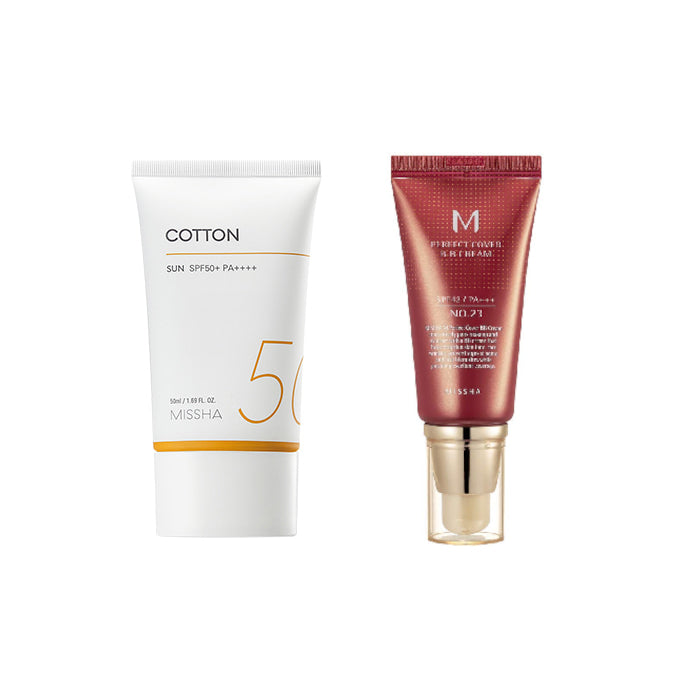 Wholesale Missha Cotton Sun X M Perfect Cover BB cream # 23 Set | Carsha
