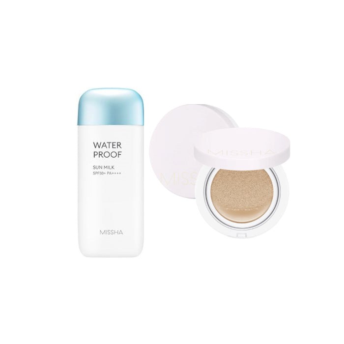 Wholesale MISSHA All-Around Safe Block Waterproof Sun Milk SPF 50+/PA++++ - 70ml 1ea + Magic Cushion Cover Lasting - 15g SPF50+... | Carsha