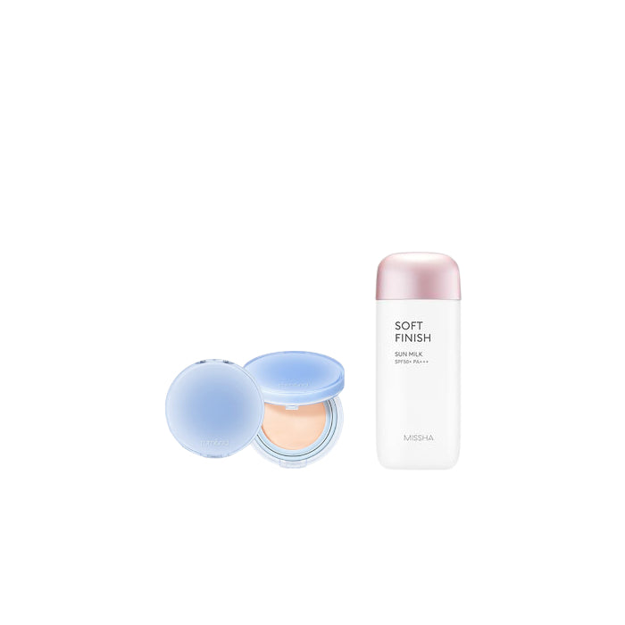 Wholesale MISSHA - All-Around Safe Block Soft Finish Sun Milk SPF50+ PA+++ - 70ml X Romand - Bare Water Cushion - 20g - 17 Porcelain | Carsha
