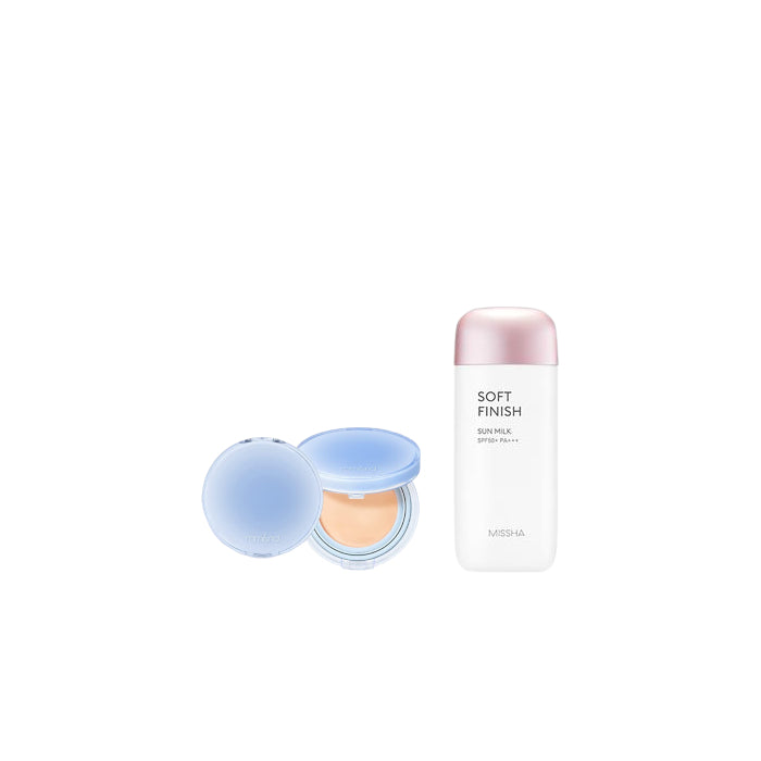 Wholesale MISSHA - All-Around Safe Block Soft Finish Sun Milk SPF50+ PA+++ - 70ml X Romand - Bare Water Cushion - 20g - 21 Natural | Carsha