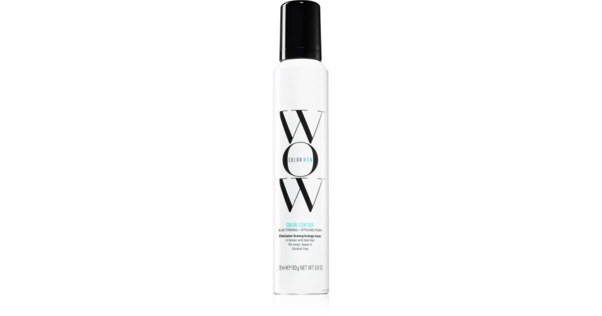 Color wow Color Control Styling schiuma tonificante per capelli scuri ( Blue Toning + Styling Foam) 200 ml