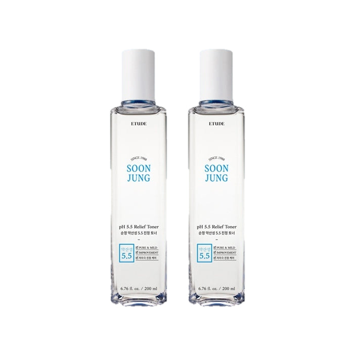 Wholesale Deal ETUDE - Soon Jung PH 5.5 Relief Toner - 200ml 2ea Set | Carsha