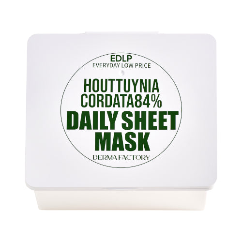 Wholesale DERMA FACTORY - EDLP Houttuynia Cordata 84% Daily Sheet Mask - 30pcs/340g | Carsha