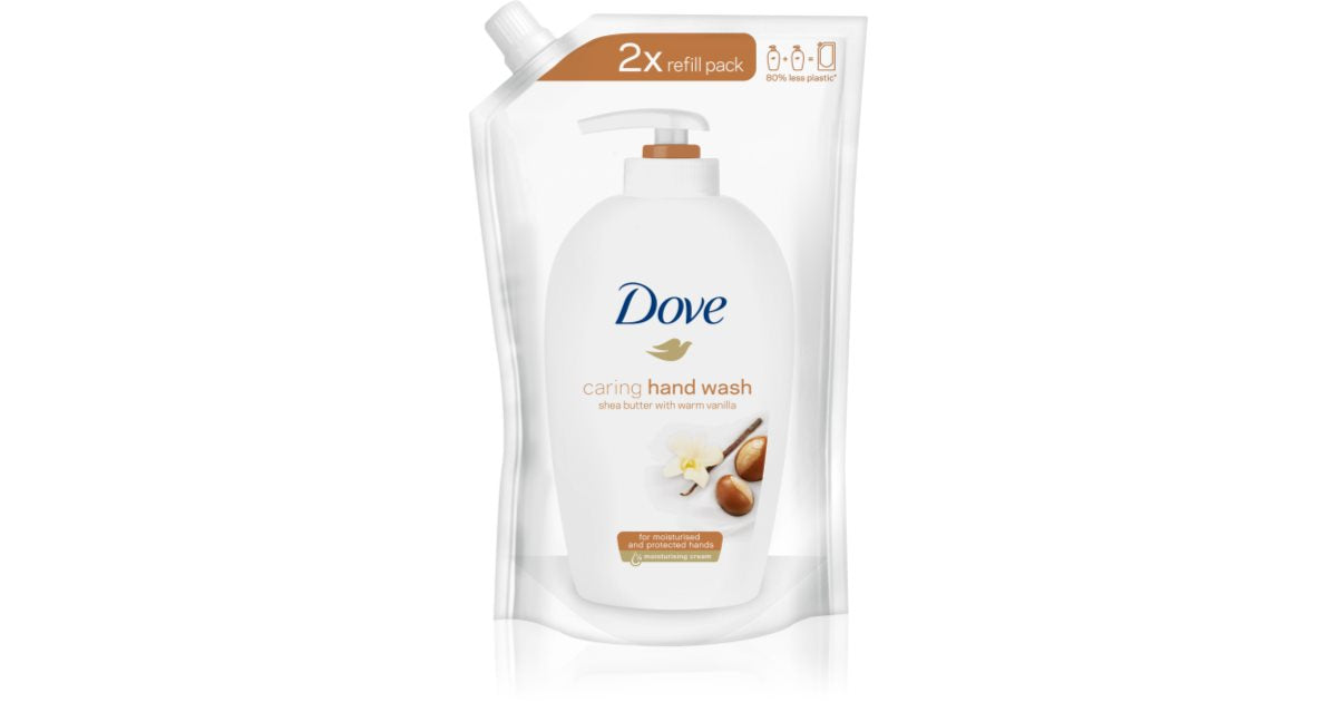 Dove Sapone liquido al burro di karitè e vaniglia Purely Pampering (Beauty Cream Wash) - Volume: Ricarica 500 ml