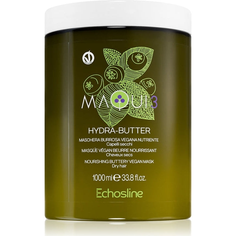 Wholesale Echosline Maqui 3 Hydra-Butter - maschera vegana per capelli danneggiati e secchi, 1000ml | Carsha