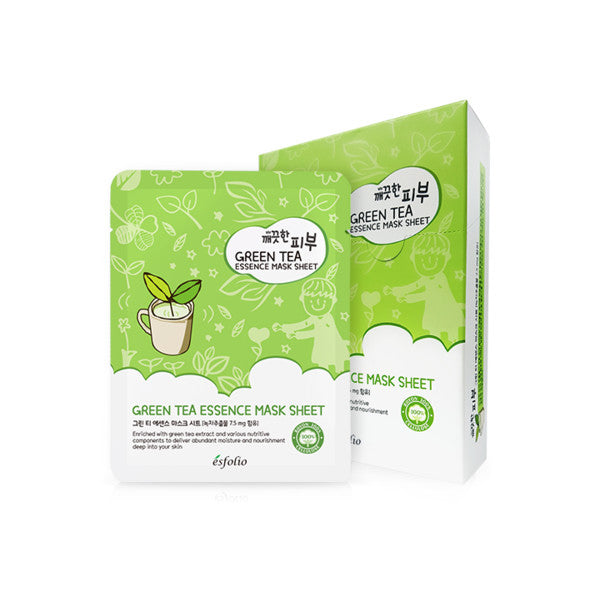 Wholesale Deal esfolio - Pure Skin Green Tea Essence Mask Sheet - 25ml X 10pcs | Carsha