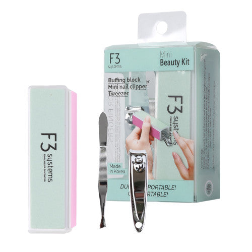 Wholesale F3 SYSTEMS - Mini Beauty Kit Buffing Block, Clipper, Tweezer - 1set | Carsha