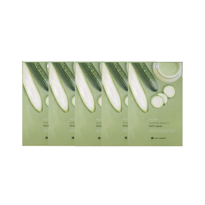 face republic Sleeping Beauty Face Mask - 23ml - Hydrating Cucumber Extract (5ea) Set