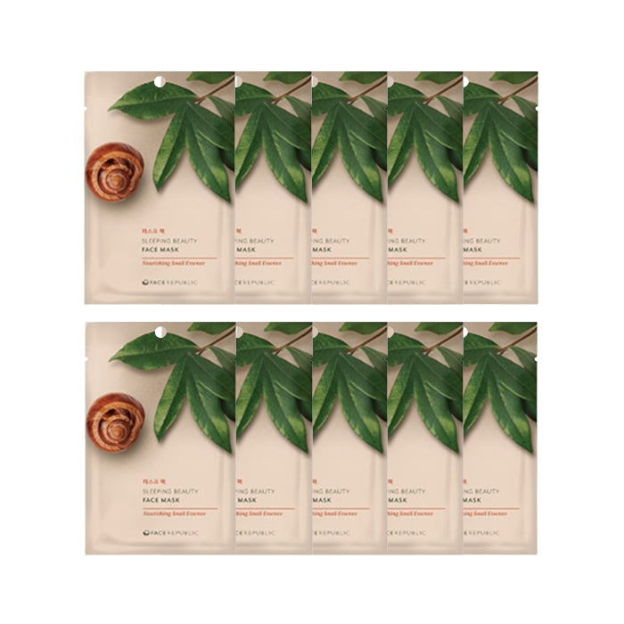 face republic Sleeping Beauty Face Mask - 23ml - Nourishing Snail Essence (10ea) Set