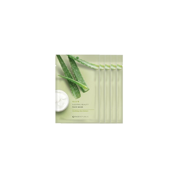 face republic Sleeping Beauty Face Mask - 23ml - Soothing Aloe Extract (5ea) Set