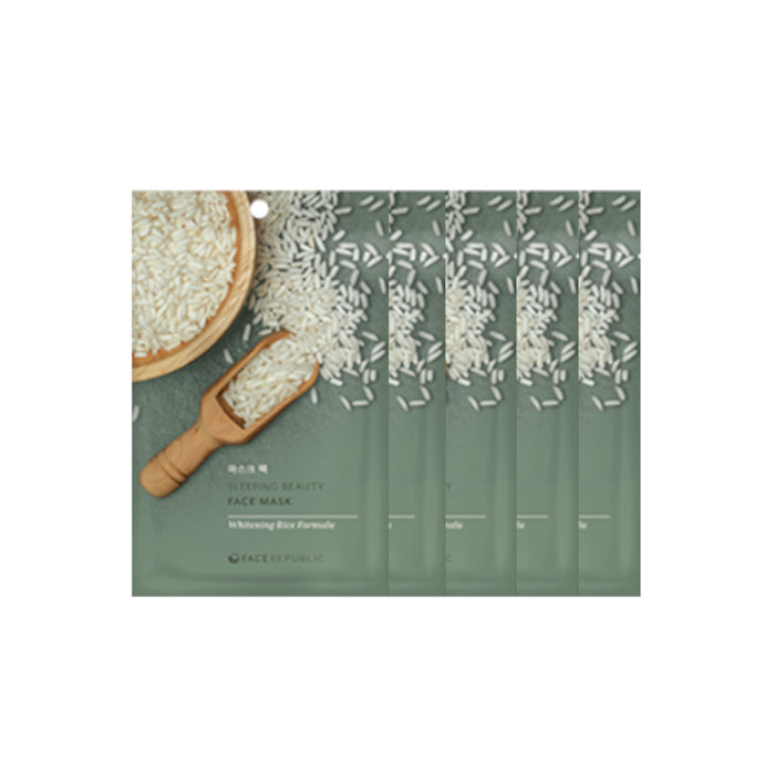 Wholesale face republic - Sleeping Beauty Face Mask - 23ml - Whitening Rice Formula 5ea Set | Carsha