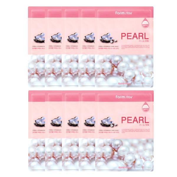 Wholesale Farm Stay - Visible Difference Mask Sheet - Pearl - 10pc | Carsha