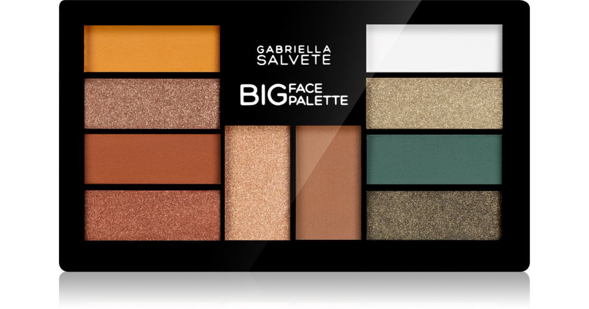 Gabriella salvete Palette ombretti, bronzo e illuminante Palette Big Face Palette 12 g