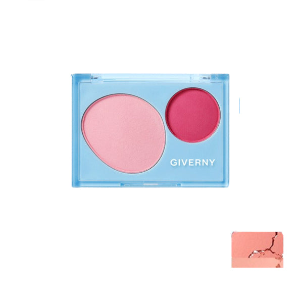 Wholesale GIVERNY - Fluffy Dual Blusher - 7.4g - 01 Peach Macaron | Carsha