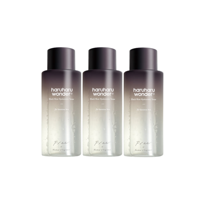 Wholesale Haruharu WONDER - Black Rice Hyaluronic Toner - Fragrance Free - 150ml 3ea Set | Carsha
