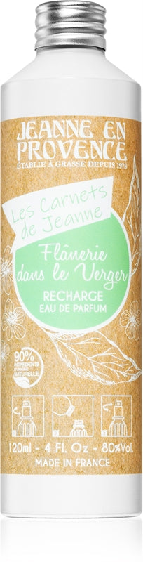 Jeanne en provence Ricarica di ricambio per Eaude Parfum A Walk da donna nel frutteto di mele 120 ml
