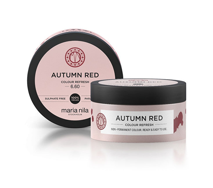 Maria nila Morbida maschera nutriente senza pigmenti di colore permanente Autumn Red ( Colour Refresh Mask) - Volume: 100 ml
