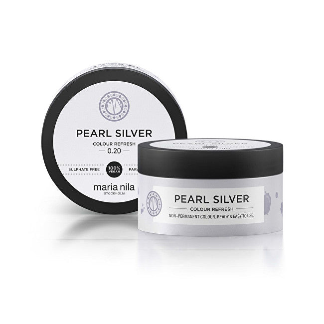 Maria nila Maschera nutriente delicata senza pigmenti di colore permanente 0,20 Pearl Silver ( Colour Refresh Mask) - Volume: 100 ml