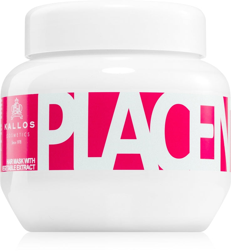 Kallos Maschera rivitalizzante per capelli secchi e danneggiati con estratti di placenta (Maschera per capelli placenta) - Volume: 275 ml