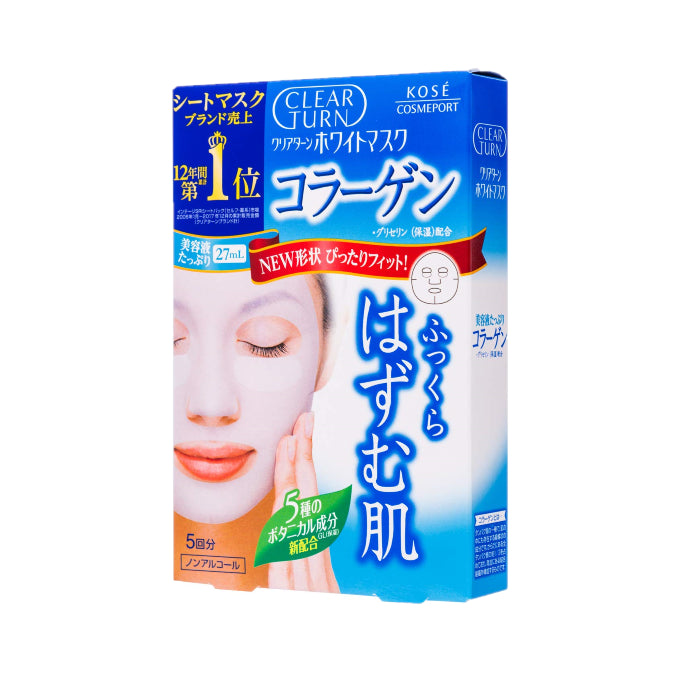 Wholesale DEAL Kose - Clear Turn White Whitening Collagen Mask - 5 sheets | Carsha