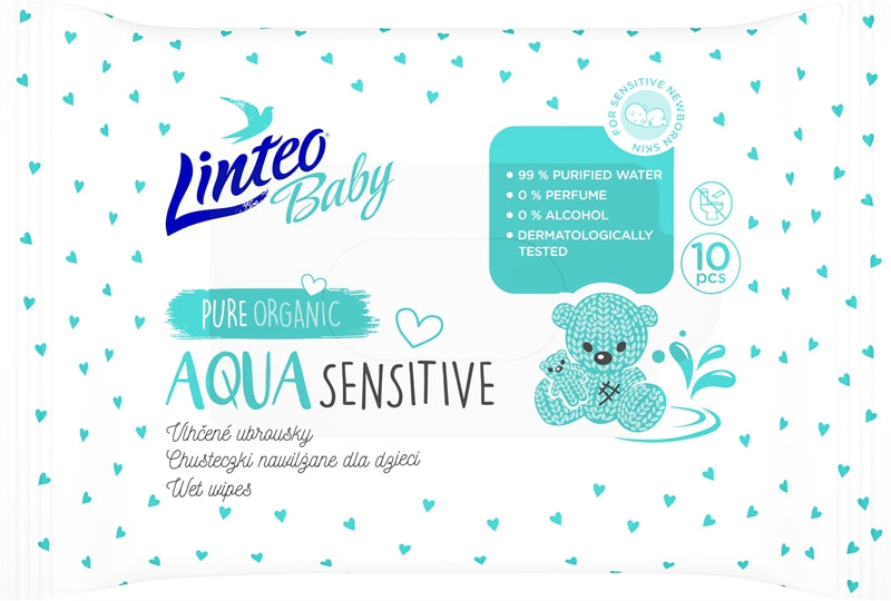 Salviettine umidificate Baby Aqua Sensitiv e - Variante: 10 pz