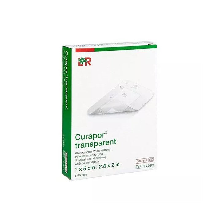Lohmann Rauscher Curapor Medicazioni Sterili Trasparenti 5x7cm Confezione da 5