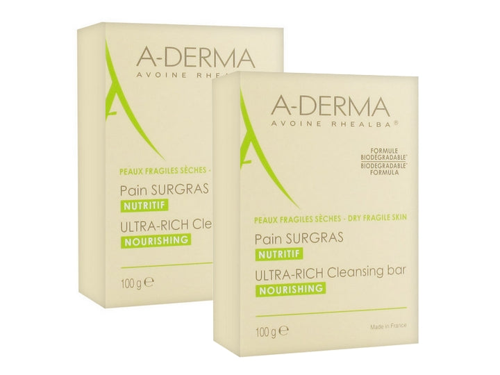 A-Derma Pain Surgras Nutriente Pelli Fragili Secche 2x100g Lotto × 2