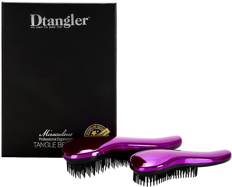 Dtangler Set regalo di miracolose spazzole per capelli viola