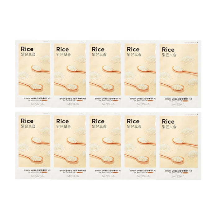 Wholesale MISSHA Airy Fit Sheet Mask - Rice - 1pc 10ea Set | Carsha