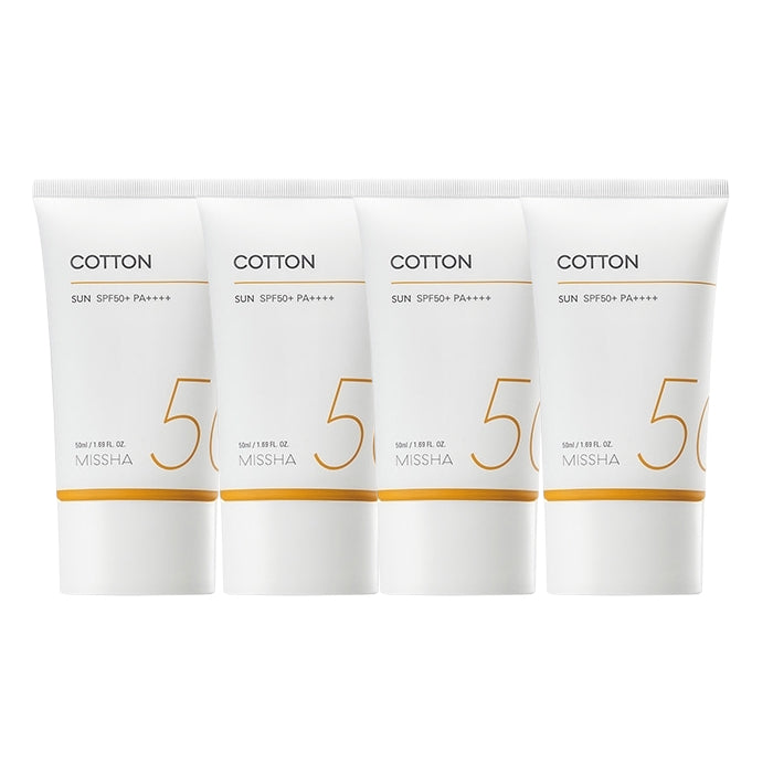 Wholesale MISSHA All Around Safe Block Cotton Sun SPF50+ PA++++ New Version of All Around Safe Block Daily Sun - 50ml 4ea Set | Carsha