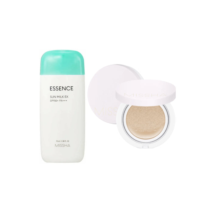 Wholesale MISSHA - All Around Safe Block Essence Sun Milk EX - 70ml SPF50+ PA+++ 1ea + Magic Cushion Cover Lasting - 15g SPF50+... | Carsha