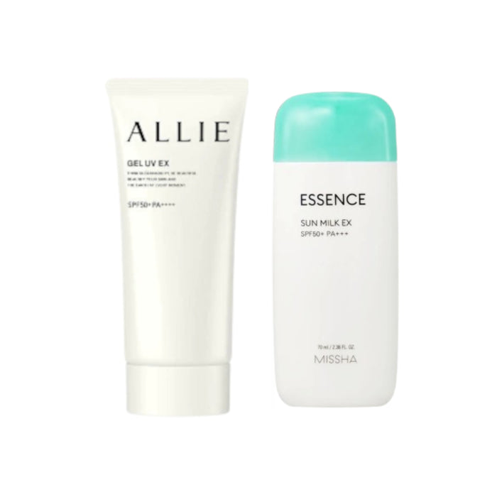 MISSHA - All Around Safe Block Essence Sun Milk EX - 70ml (SPF50+ PA+++) X Kanebo - Allie Gel UV EX SPF50+ PA++++ - 90g (New...