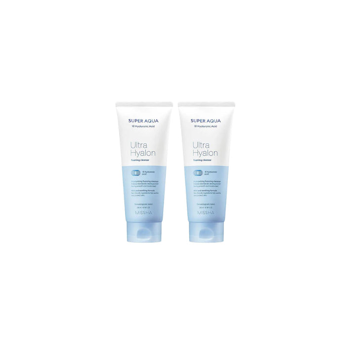 Wholesale MISSHA - Super Aqua Ultra Hyalon Foaming Cleanser - 200ml 2ea Set | Carsha