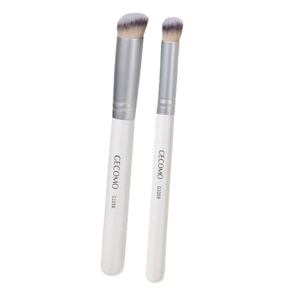 Wholesale MissLady - Foundation & Concealer Brush Set - 1set 2pcs - White | Carsha