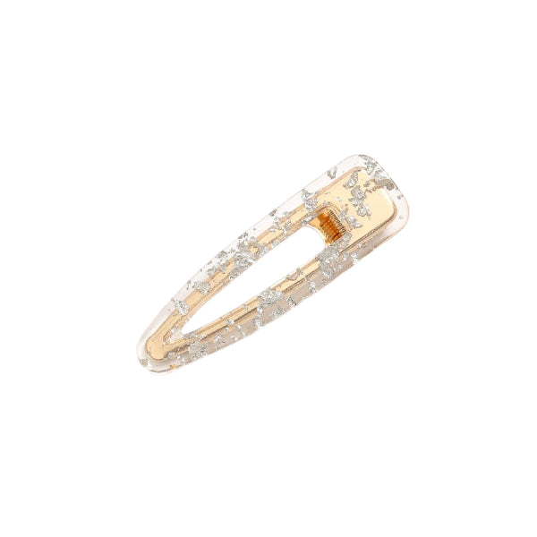 Wholesale MsBlossom - Acrylic Drop Hair Clip - 1pc - Silver | Carsha